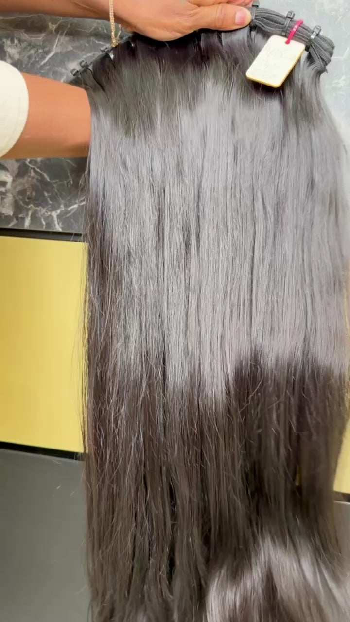 Raw Hair Single Donor Européen – Lisse 34 pouces