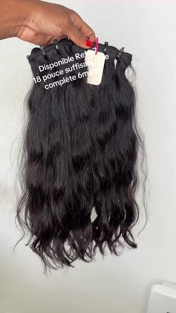 Raw Hair Européen Single Donor – Pièce Unique Ondulée 18" | Réf. B7